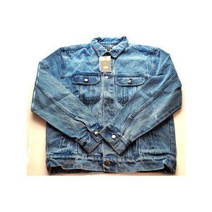 NWT Style Club GXG Love Club Denim Jean Jacket Light Blue  Size S/M New with Tag